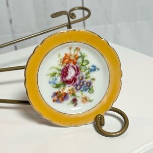 Vintage hand painted porcelain butter pat made in Japan